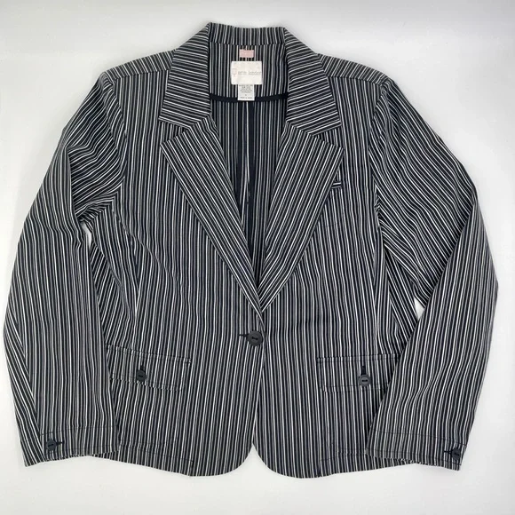 Erin London Striped Blazer - Picture 1 of 6